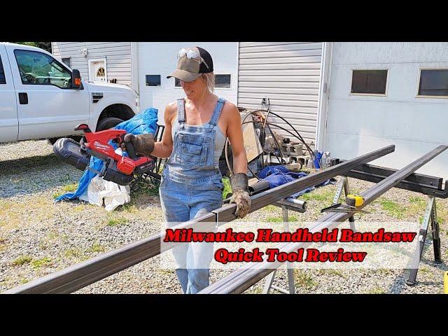 Milwaukee Handheld Bandsaw - Quick Tool Review (Making Metal Fabrication Easier!)