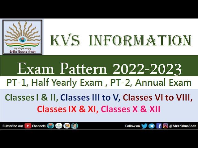 KVS Information 2022 2023 - Latest Exam Pattern for Class I to XII