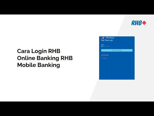 Cara Login RHB Online Banking dan Mobile Banking