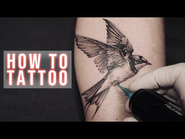 Tattoo Tutorial on Real Skin - How to Tattoo for Beginners 