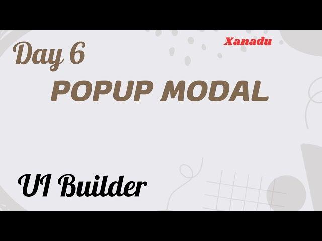 Popup Modal | UI Builder Day 6