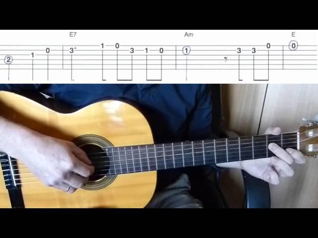 Claude Ciari - La Playa - Easy Guitar melody tutorial + TAB Guitar lesson