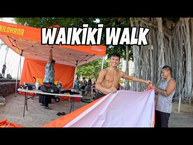 Waikiki Walk | Kalakaua Ave | Kuhio Beach Hula Mound | Waikiki Beach | Waikiki Shell Parking