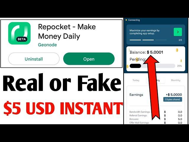 Repocket real or fake | repocket review |  Repocket app