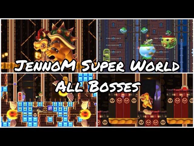 Super Mario Maker 2: JennoM Super World All Bosses (1FH-5WP-FPG)