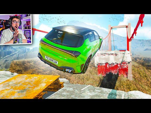 ACCIDENTES EXTREMOS EN UN PUENTE ROTO  | BeamNG Drive