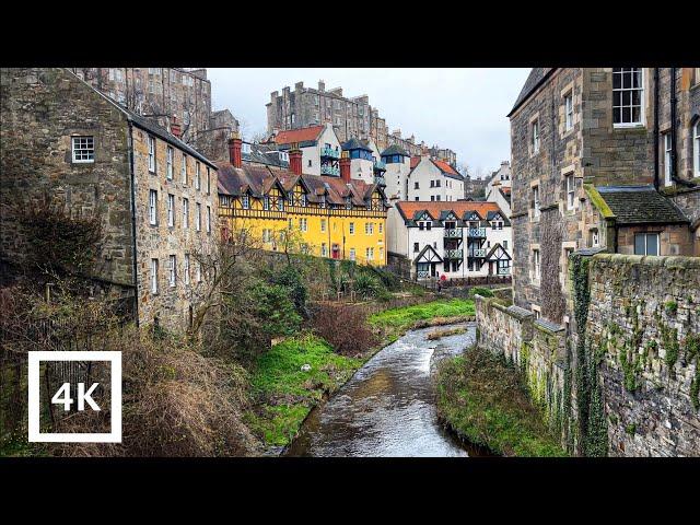 󠁧󠁢󠁳󠁣󠁴󠁿 Scotland • Dean Village & Circus Lane walk in EDINBURGH  [4K] virtual river walk