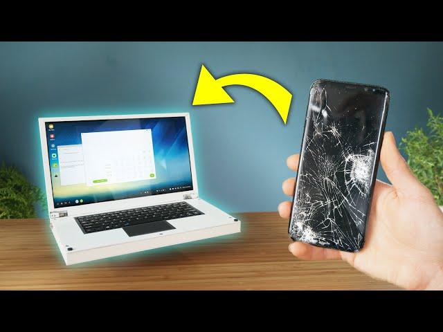 Broken smartphone to working laptop transformation