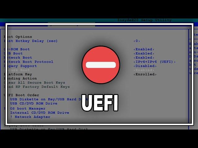  Desactivar UEFI (arranque seguro) - Laptop HP