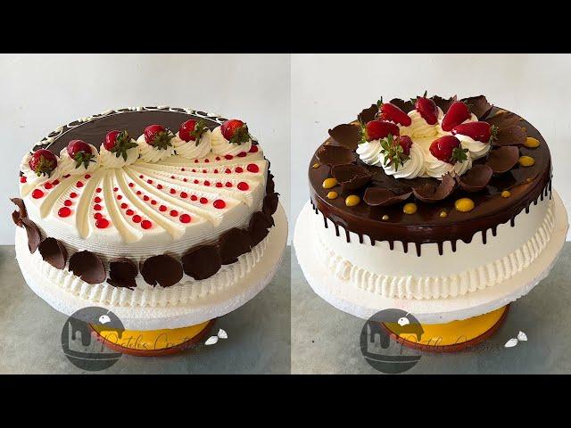 tutorial para decorar pasteles con ganache de chocolate y canelones