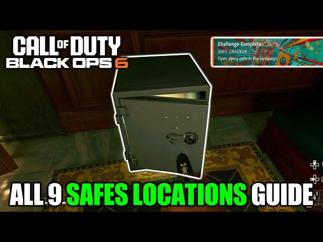 COD Black Ops 6 - All 9 Safe Locations Guide for Campaign - Safe Cracker Challenge