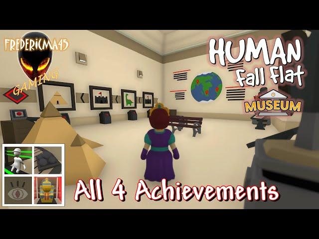 Human Fall Flat MUSEUM Level - Full Walkthrough - All 4 Achievements / Trophies | Free Level