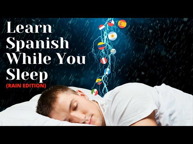 Keep Calm and Relax Learn Spanish (RAIN BACKGROUND EDITION)