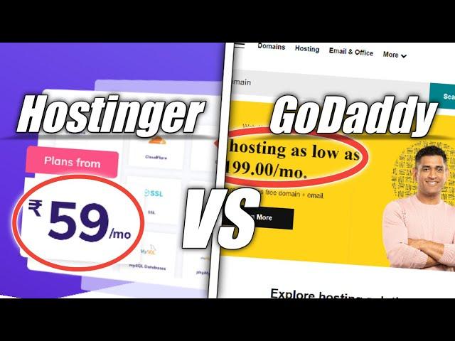 Hostinger vs Godaddy How to choose Hosting and Domain Watch this video before buying Hosting/ Domain