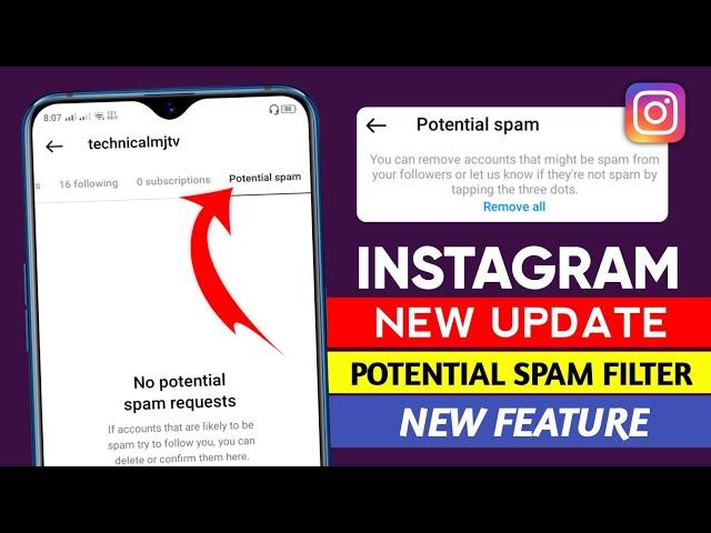 Potential spam filter on Instagram || Instagram new update || Insta potential spam filter