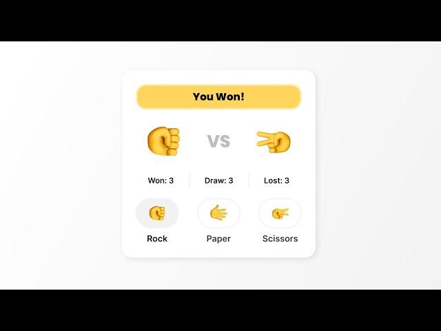 Build Rock Paper Scissors Using HTML CSS & JavaScript | JavaScript Game Project