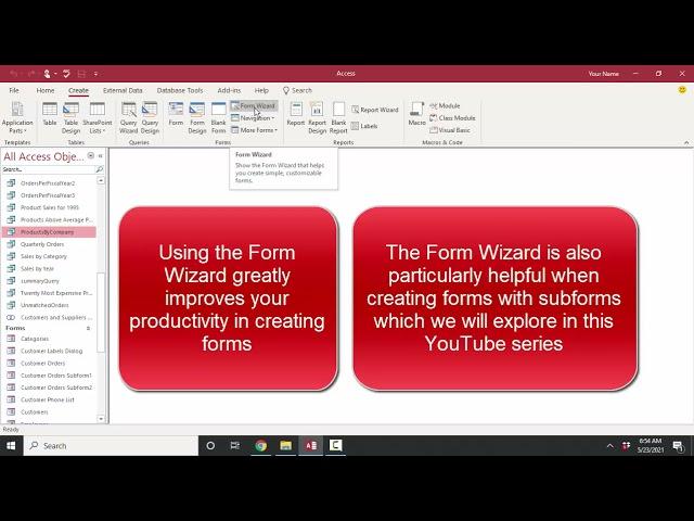 Microsoft Access A to Z:  Form Creation Tools and Form Views