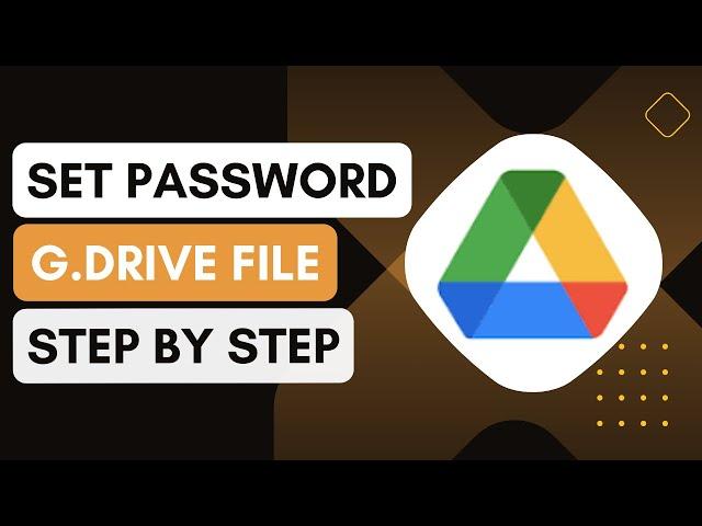 How To Set Password On Google Drive File Or Folder !