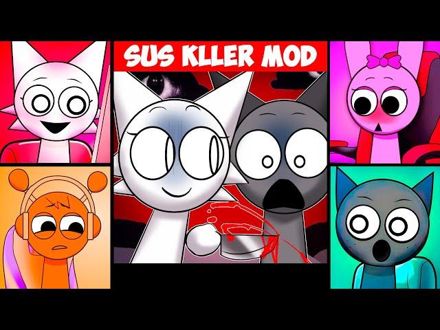 Sprunki Incredibox OREN & PINKI & WENDA and GRAY React to SUS TikToks / Themselves / Memes - 17