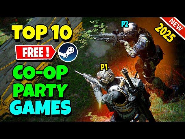 TOP 10 FREE Co-Op/Party Games to Play with Friends - 2025 (Low-Specs Games)