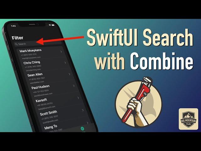 SwiftUI Search & Filter with Combine - Part 3 (iOS, Xcode 13, SwiftUI, 2022)