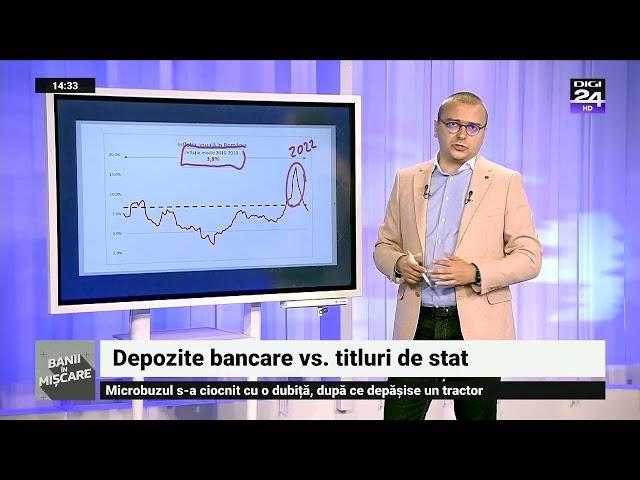 Depozite bancare vs. titluri de stat. Banii în mișcare, Digi24