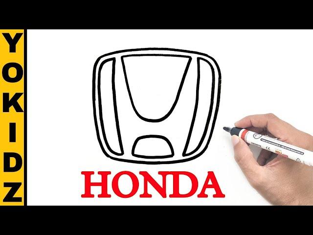 Honda Logo Drawing | YoKidz Drawing | YoKidz Channel