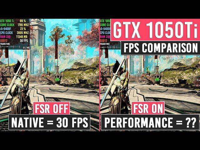 GTX 1050 Ti | AMD FidelityFX Super Resolution | Godfall FPS Comparison | 1080p (AMD FSR)