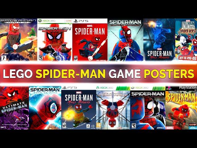 RECREATING ALL SPIDER-MAN GAME POSTERS IN LEGO (2000-2022)