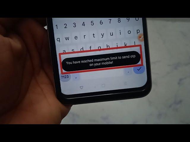 How to fix You have reached maximum limit to send otp on your mobile in problem solve in Vision11