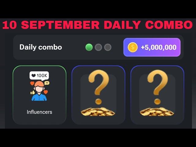 10 SEPTEMBER HAMSTER KOMBAT DAILY COMBO CARDS TODAY