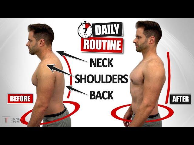 The PERFECT 7-Minute Daily Posture Routine (Fix Neck and Back Pain)