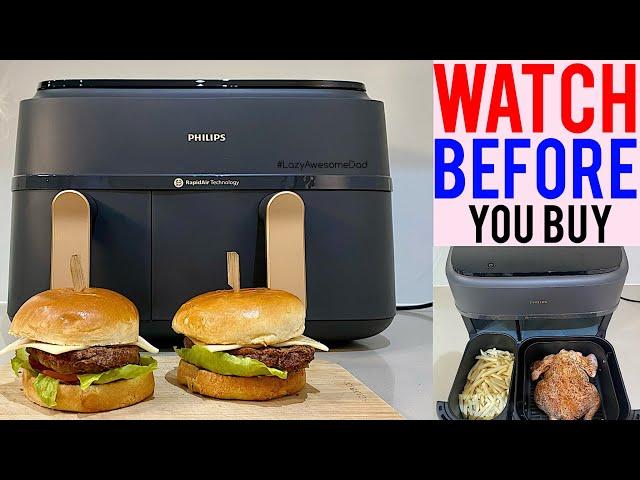 BEST Unboxing Philips AirFryer Dual Basket 3000 series - Testing whole chicken and Chips + Burgers