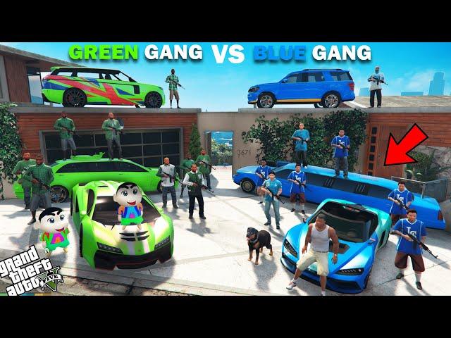 Shinchan Green Gang VS Franklin Blue Gang Car Collection In GTA 5!