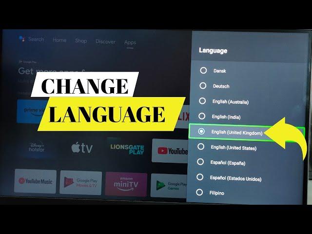 How to Change Language in TCL Android Smart TV