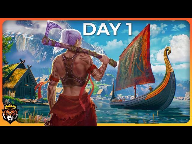 DAY 1 First Look at this New EPIC Viking Survival Game!