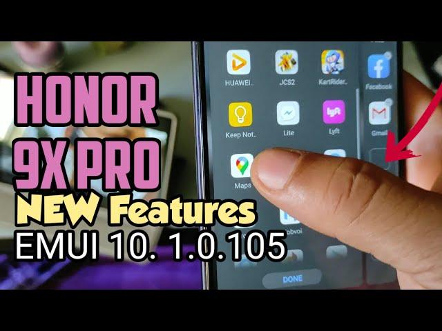 EMUI 10.1.0.105  on Honor 9X Pro, New Floating Windows, Knuckle Screenshot & more.