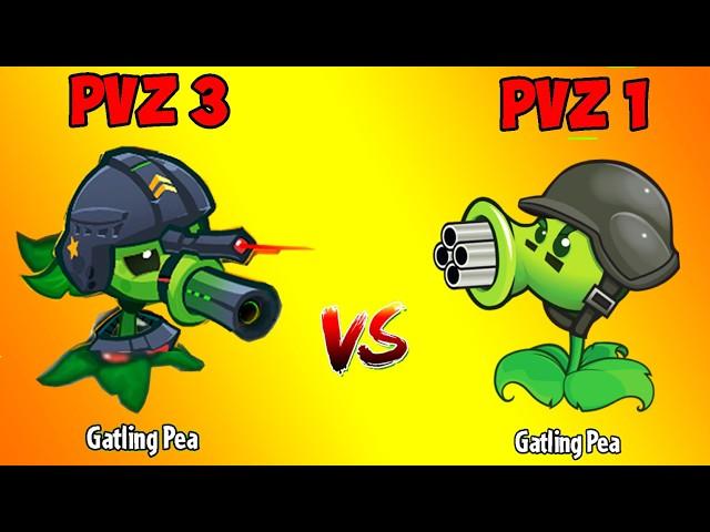 All Plants PVZ 1 vs PVZ 3 Battlez - Which Version Will Win? - Plant vs Plant