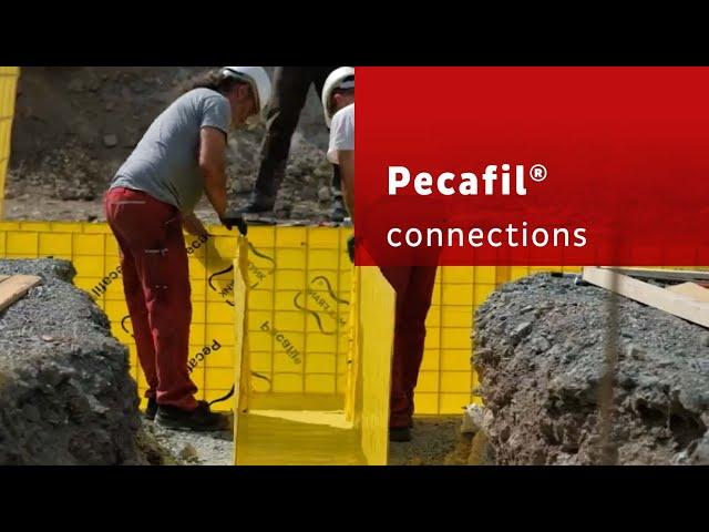 Strip foundation formwork made of Pecafil® elements - How are they connected?