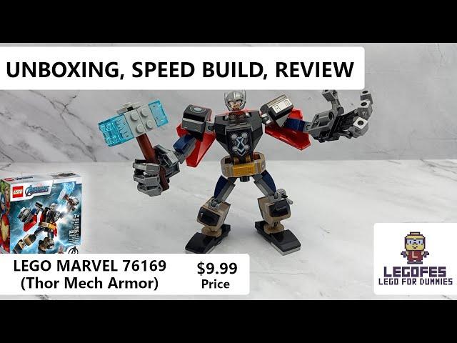 LEGO MARVEL 76169 Thor Mech Armor (AVENGER Robot) - Unboxing, Speed Build, Review plus Scoring!