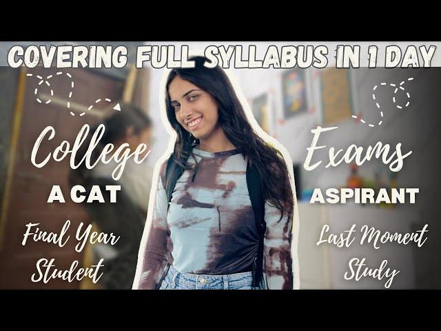 HOW TO STUDY FOR EXAM IN ONE DAY | FT. COLLEGE EXAMS | DU 