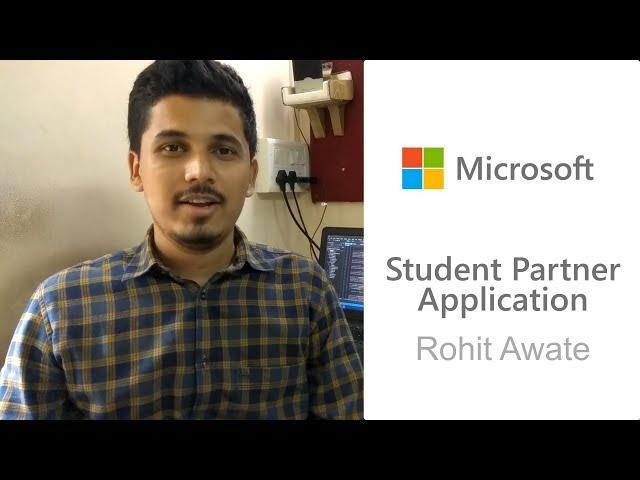 Microsoft Student Partner Application 2019-2020 | Rohit Awate (SELECTED)