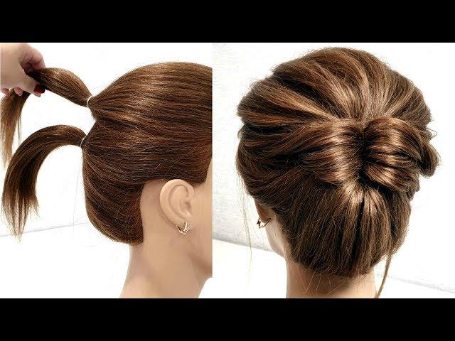 Прическа за 2 минуты на Короткие волосы. ПОШАГОВЫЙ УРОК. Hairstyle in 2 minutes on short hair.