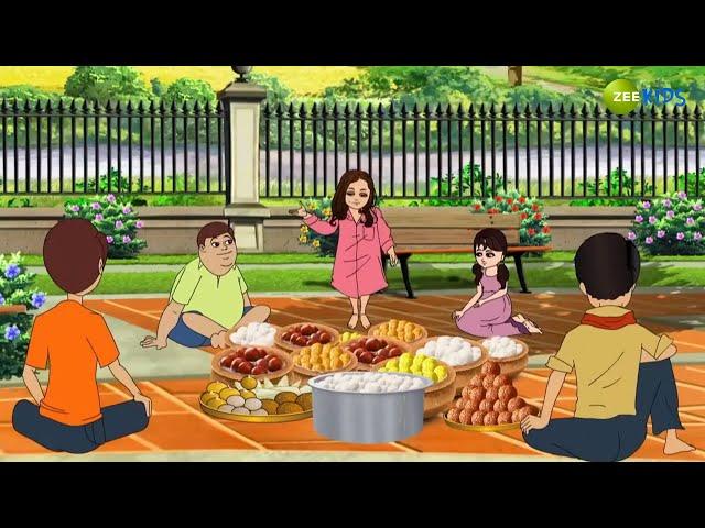 Magic Bhutoo And Her Friends Eat's Mithai | Magic Bhootu | Super Power Kids Show | Zee Kids