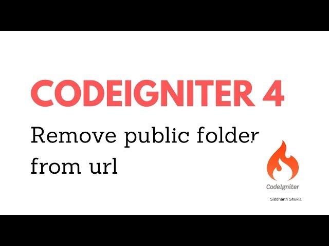 Codeigniter 4 Remove public folder from URL