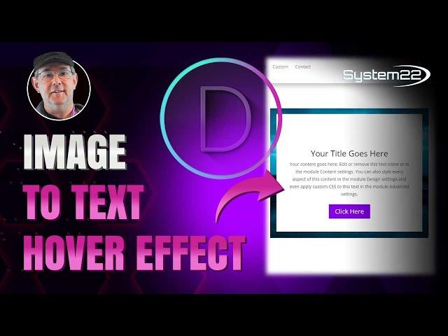 Divi Theme Image With Icon To Text On Hover 