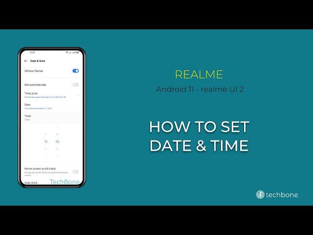 How to Set Date & Time - realme [Android 11 - realme UI 2]