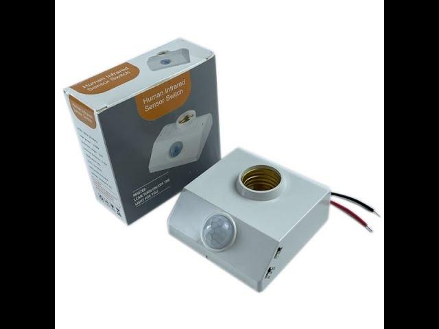 Bulb Holder Infrared PIR Motion Sensor Detection Automatic Light Switch