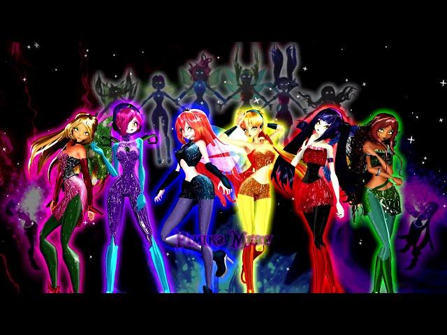 【MMD】Winx Club  Dark Winx Transformations「FANMADE」