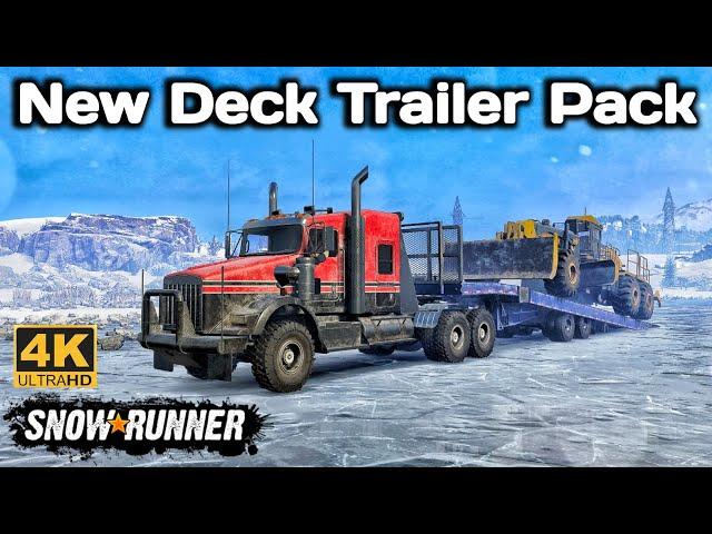 New Deck Trailer Pack In SnowRunner Season 14 #snowrunner #truck #4k